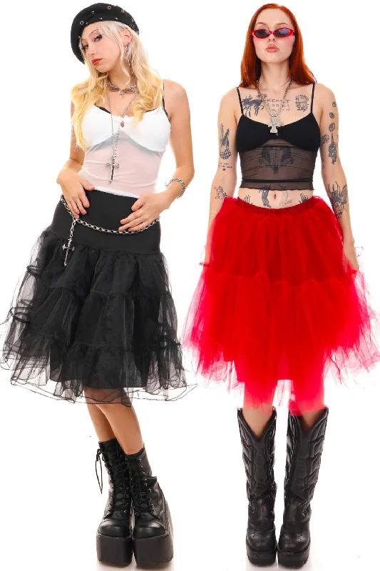 Women's High-Waisted Skirts-Classic Vintage Petticoat Skirts