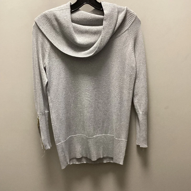 Women's Ribbed Pleated Pullovers-Sweater By Thalia Sodi In Silver, Size: Xs