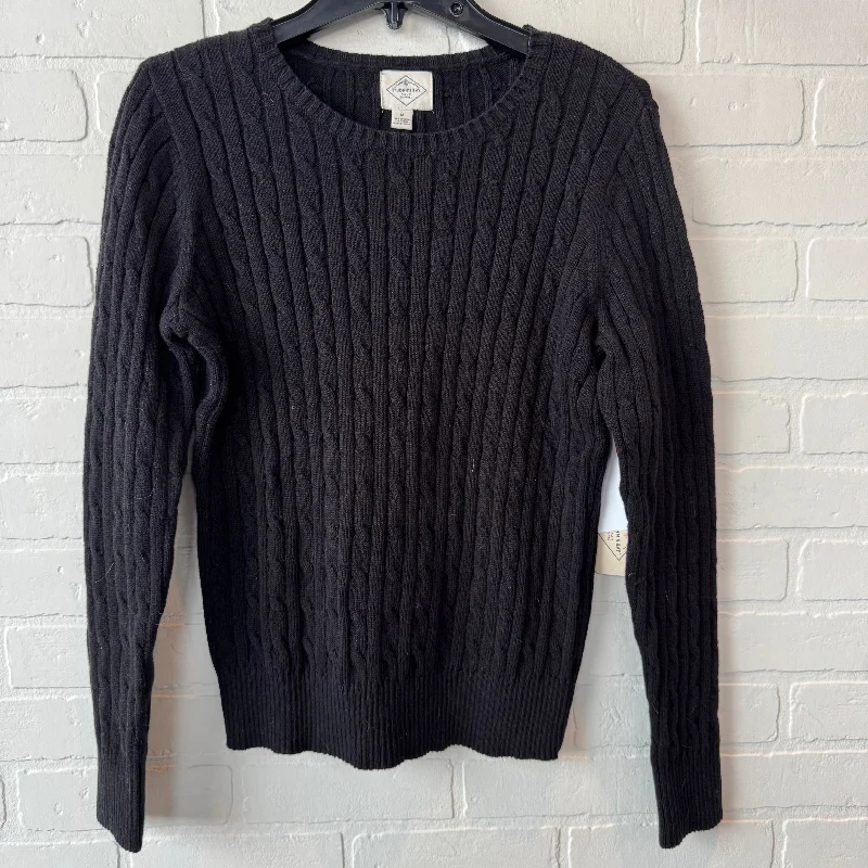 Women's Fleece Pencil Pullovers-Sweater By St Johns Bay In Black, Size: M