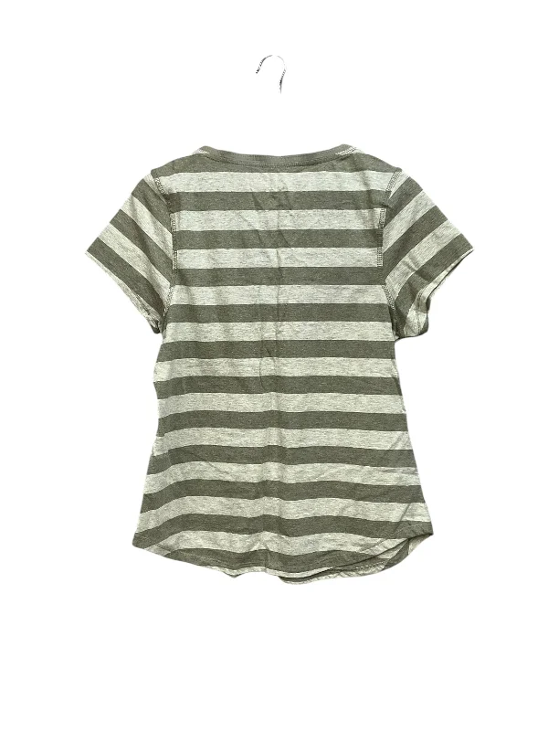 Women's Square Neck Shirts-Top Short Sleeve By Nine West In Striped Pattern, Size: M