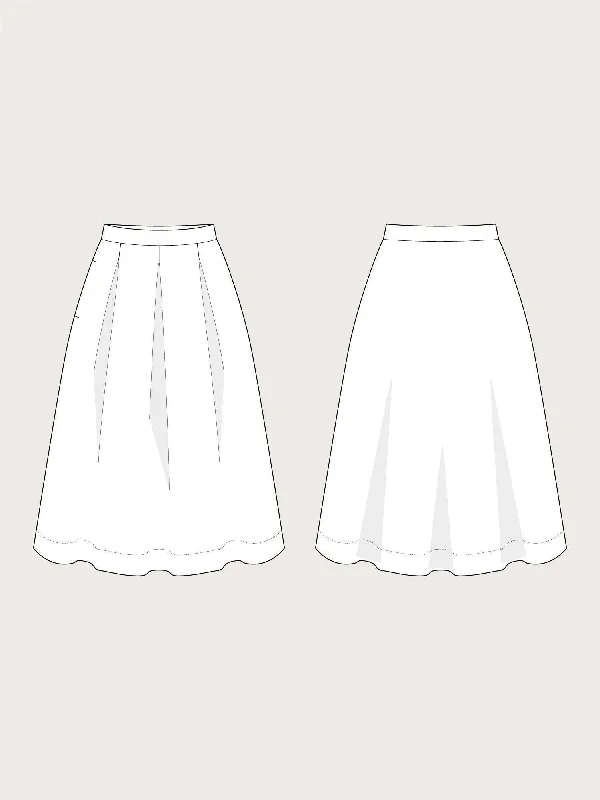 Women's Everyday Skirts-THREE PLEAT SKIRT PATTERN