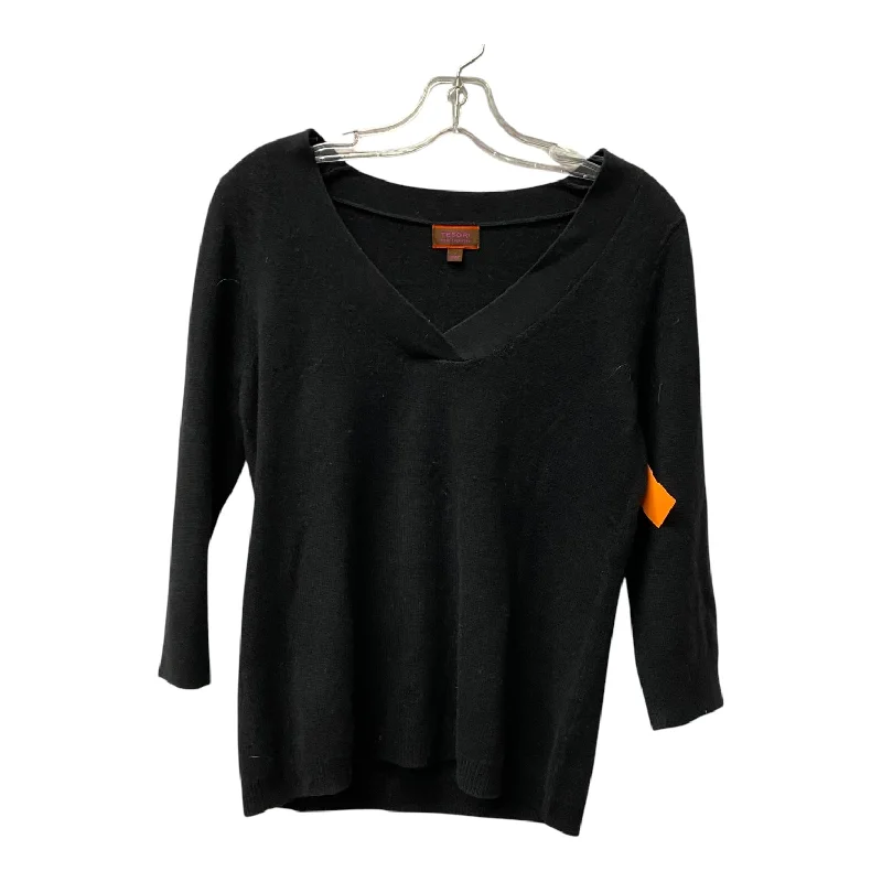 Women's Tailored Pullovers-Sweater Cashmere By Clothes Mentor In Black, Size:S