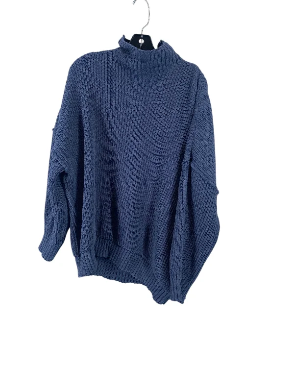 Women's Zip-Up A-Line Pullovers-Sweater By Aerie In Blue, Size: Xl