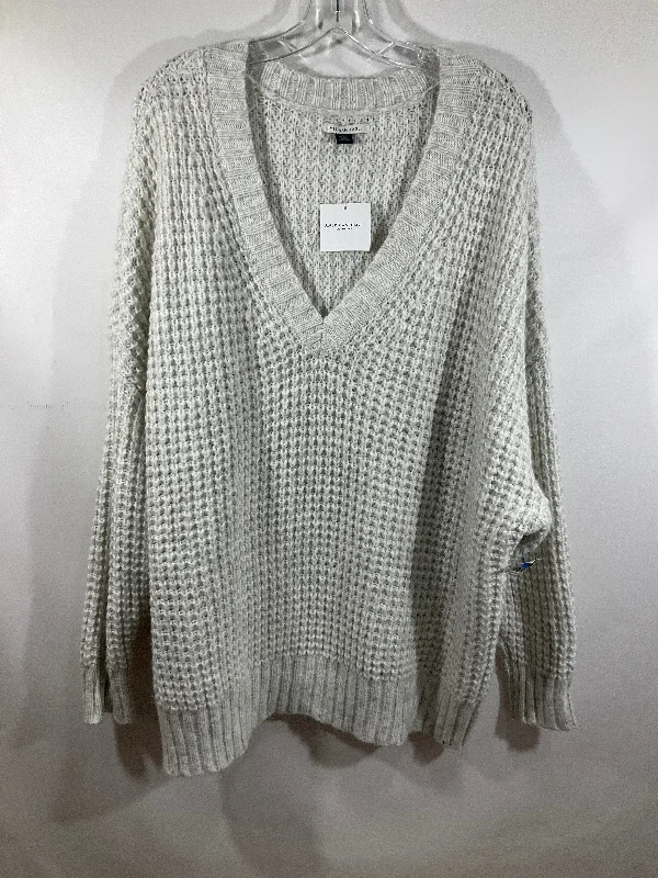 Women's High-Low Pullovers-Sweater By American Eagle In Grey, Size: Xl