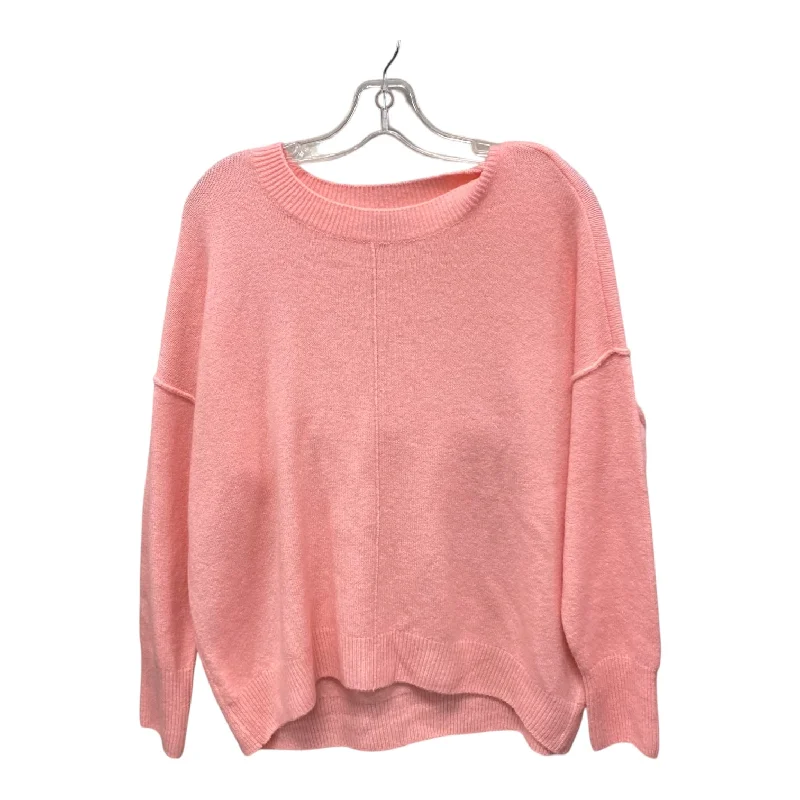 Women's Fleece A-Line Pullovers-Sweater By Vince Camuto In Pink, Size:M