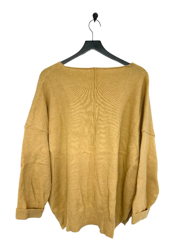 Women's Fringe Floral Pullovers-Sweater By Easel In Yellow, Size: M