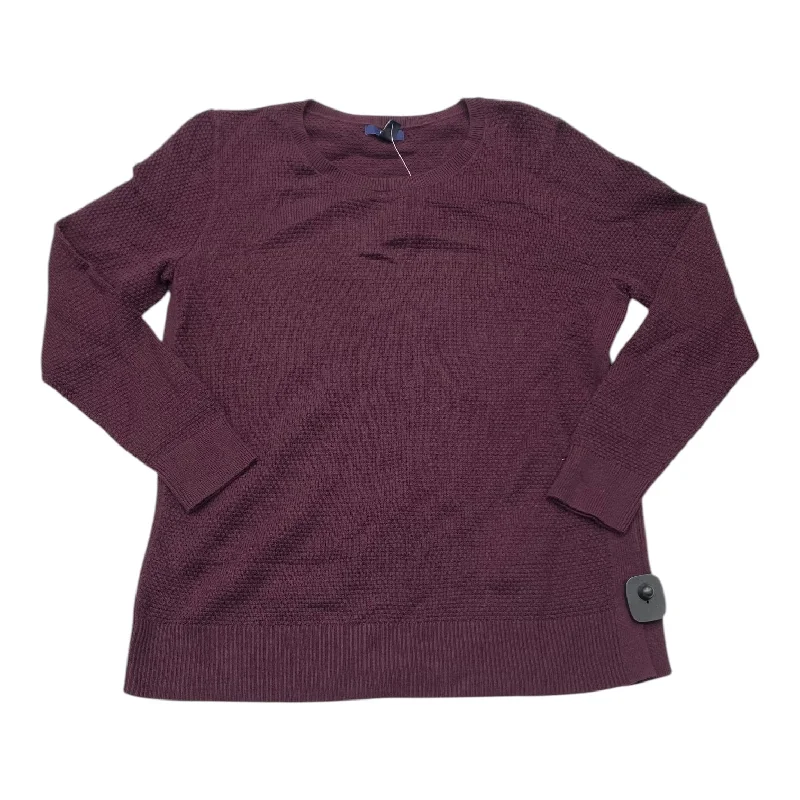 Women's Fringe Pencil Pullovers-Sweater By Gap In Purple, Size:Xl