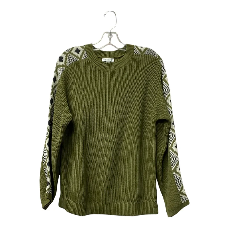 Women's Satin Pleated Pullovers-Sweater By Canyon retreat In Green, Size:Xs