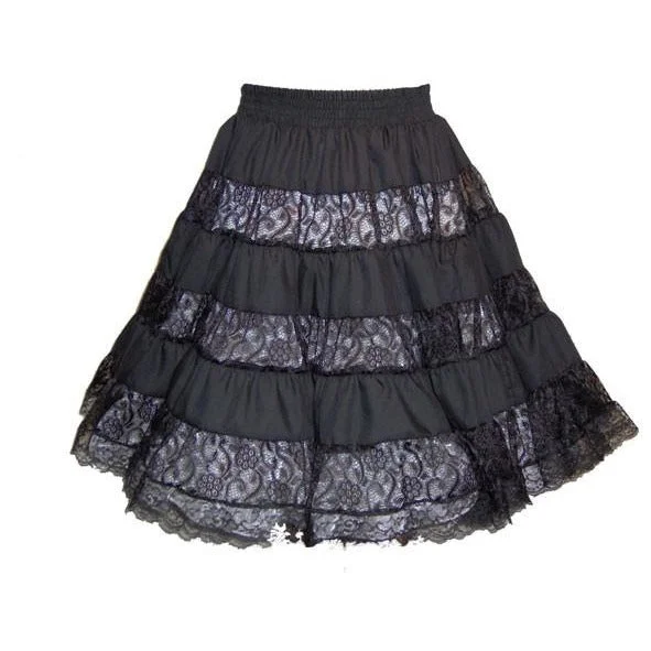 Women's A-Line Skirts-Overall Lace Square Dance Skirt