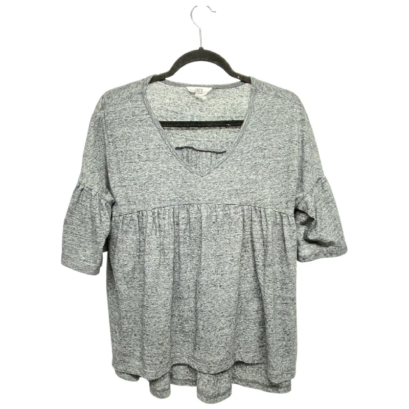 Women's Knitted Blouses-Top Short Sleeve By Jack By Bb Dakota In Grey, Size: Xs