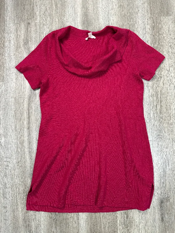 Women's Zip Pullovers-Sweater By Coldwater Creek In Red, Size: 1x