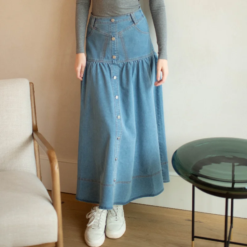 Women's Modern Skirts-Ellie Denim Skirt [Final Sale]