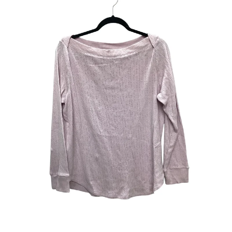 Women's Cold Shoulder Blouses-Top Long Sleeve By Loft In Pink, Size: Xl