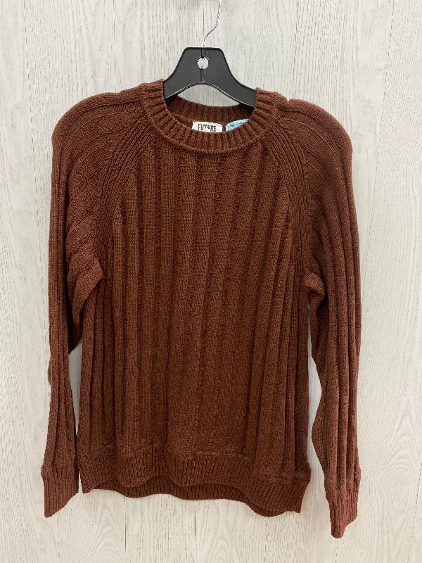 Women's Glitter A-Line Pullovers-Sweater By Clothes Mentor In Brown, Size: M