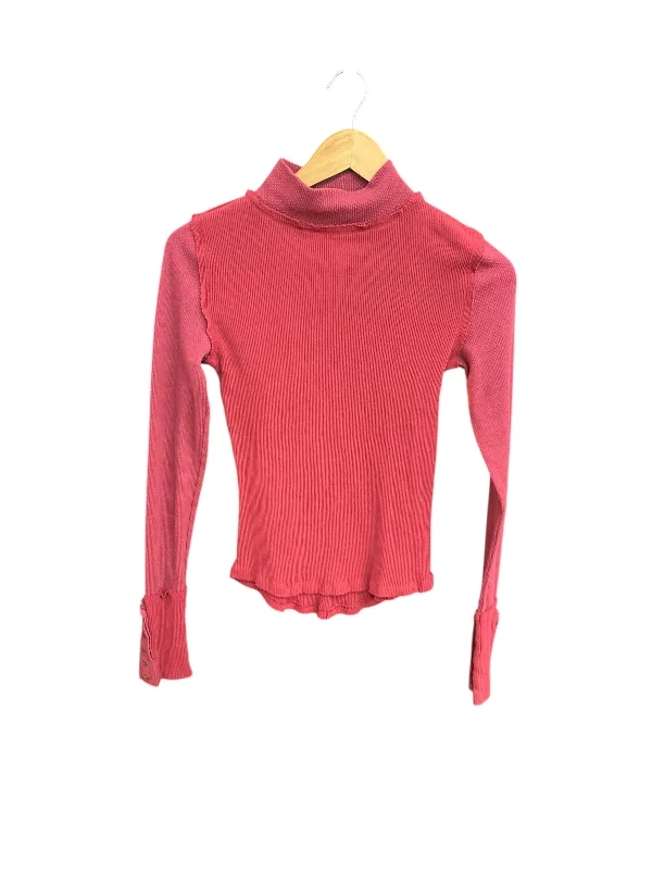 Women's Ruffle Cuff Blouses-Top Long Sleeve By We The Free In Red, Size: Xs