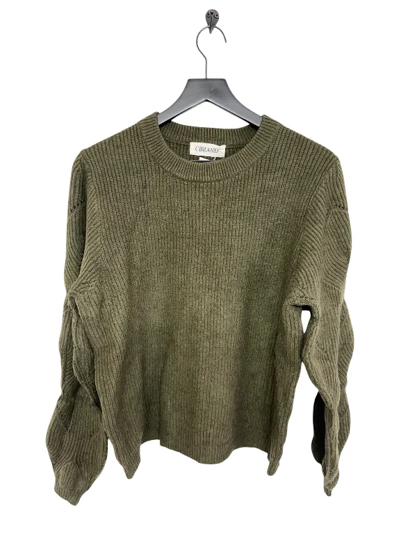 Women's Button-Front Pencil Pullovers-Sweater By Clothes Mentor In Green, Size: L