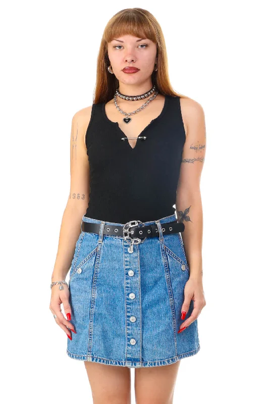 Women's Slit Denim Skirts-SOLD!