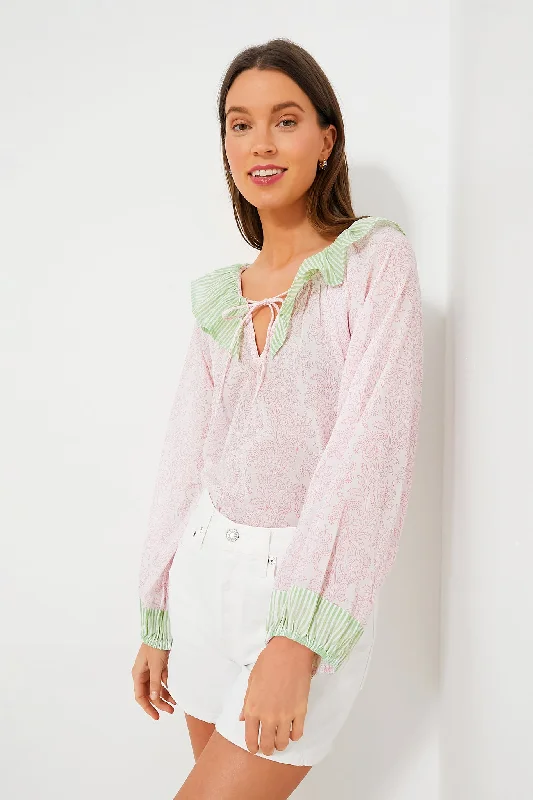 Women's Chic Blouses-Barbie Pink Stella Top