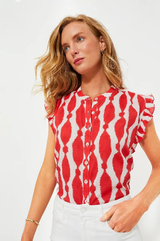 Women's Silk Shirts-Coral Jalapa Dawson Shirt