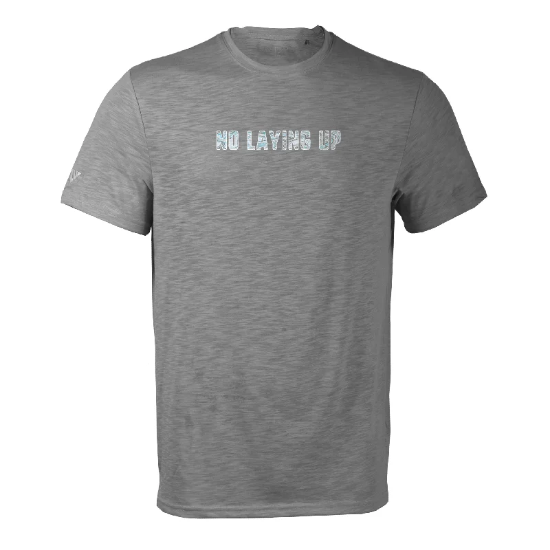 Women's Chest Pocket T-Shirts-No Laying Up Marble Print T-shirt by Levelwear | Grey