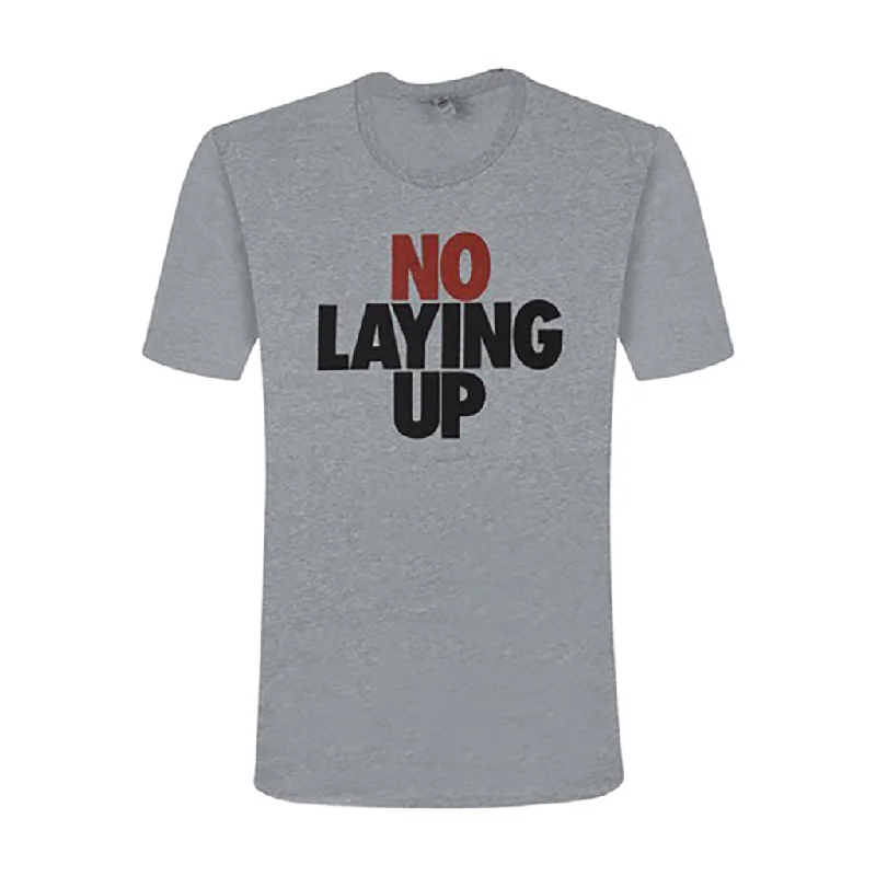 Women's Casual T-Shirts-The Fall No Laying Up T-Shirt | Wine & Black on Grey