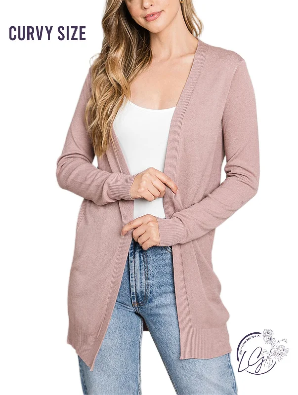 Women's Tulle Pencil Cardigans-Curvy Iris Bloom Cardigan