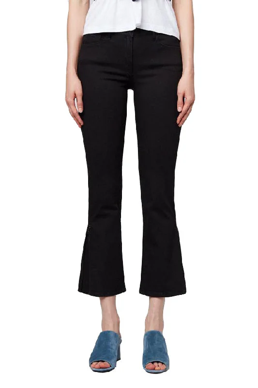 Women's Breathable Pants-3 X 1 Women's W25 Midway Gusset Zipper Black Jeans