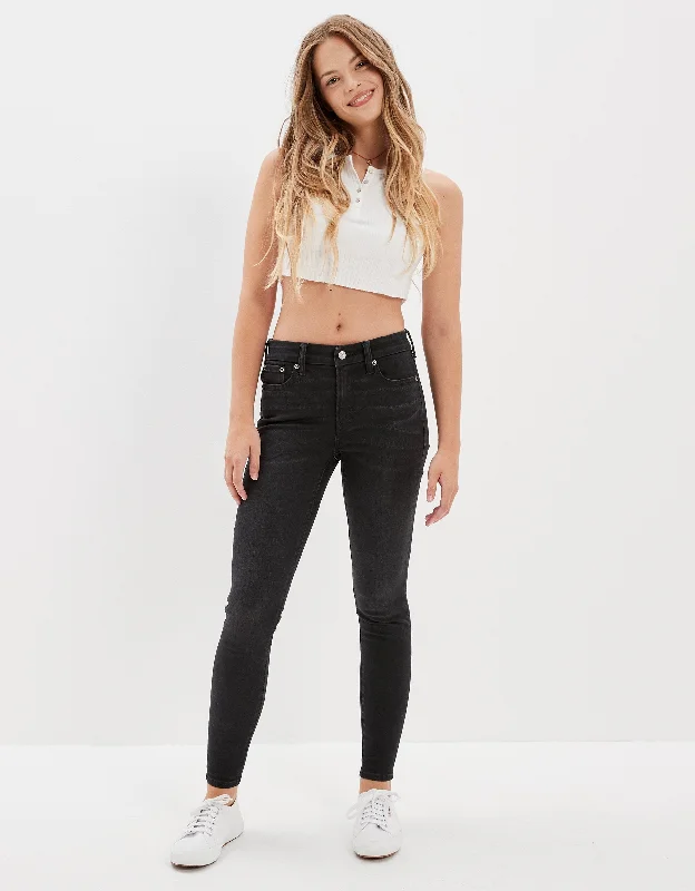 Women's Fleece Pants-AE Lu(x)e Ripped High-Waisted Jegging