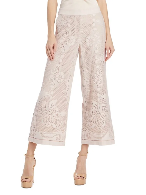 Women's Dress Pants-Anisa Summer Lace Pant In Canvas