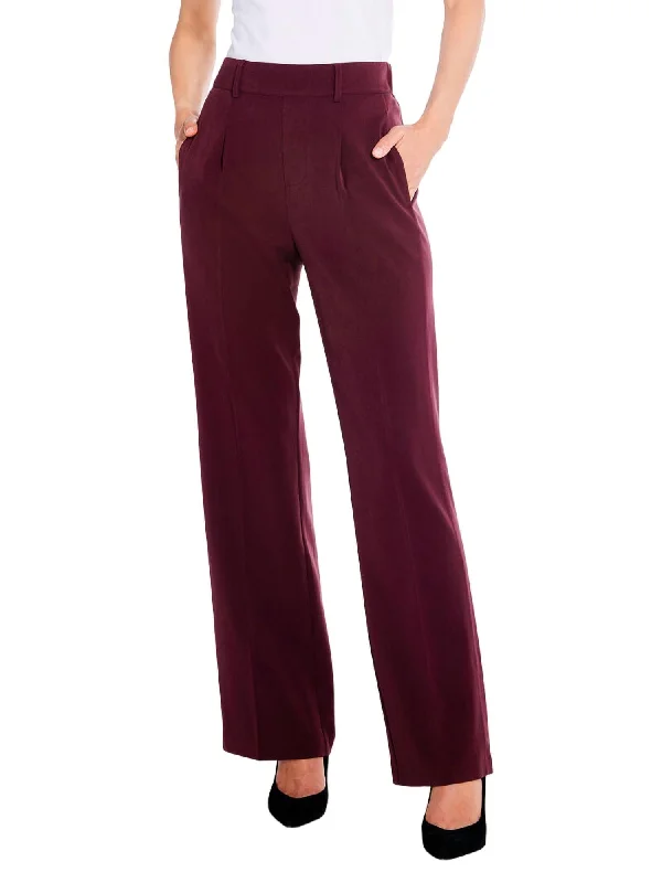 Women's Office Pants-Avenue Wide Leg Pants In Redwood