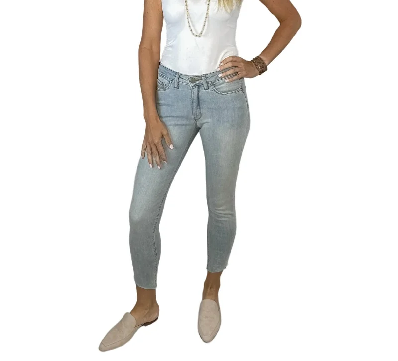 Women's Convertible Pants-Blair Mid Rise Ankle Skinny Jeans In Silver Lake