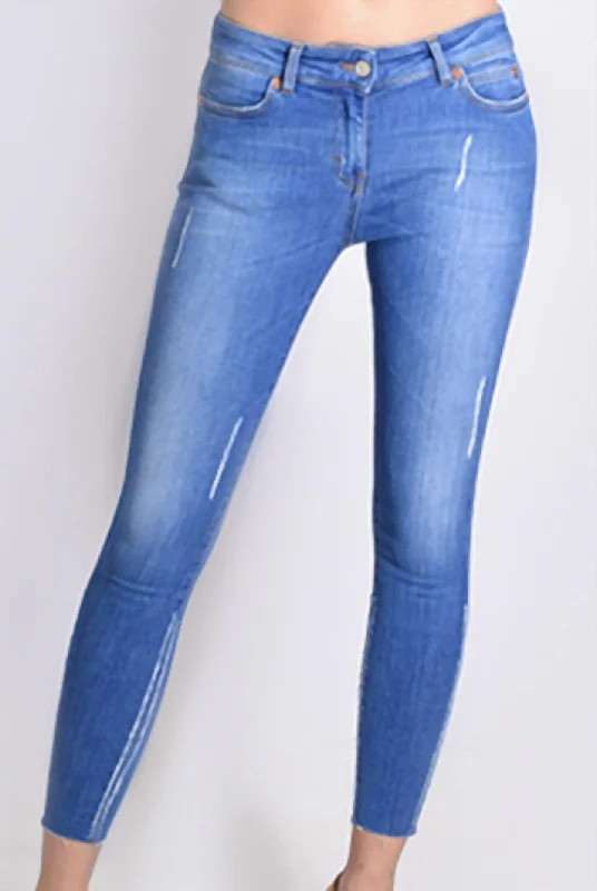 Women's Tailored Pants-Candy Jeans In Blue