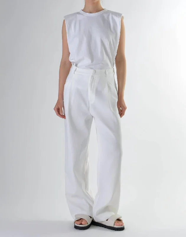 Women's Loose Fit Pants-Classically Me Pants In White