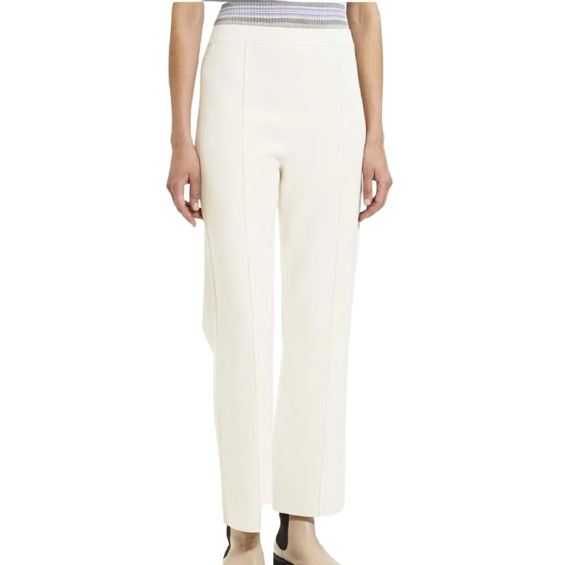 Women's Palazzo Pants-Compact Crepe Cropped Flare Pant In Wax