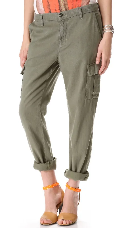 Women's Jeggings Pants-Croft Easy Cargo Pant In Olive Green