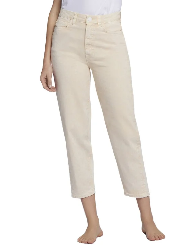 Women's Loose Fit Pants-Current/Elliott The Jaunt Vanilla Balloon Jean