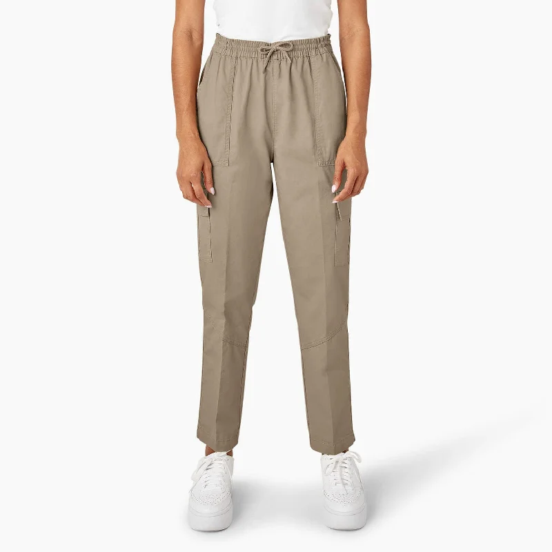 Women's Linen Pants-Dickies Women's Drawstring Cargo Pants