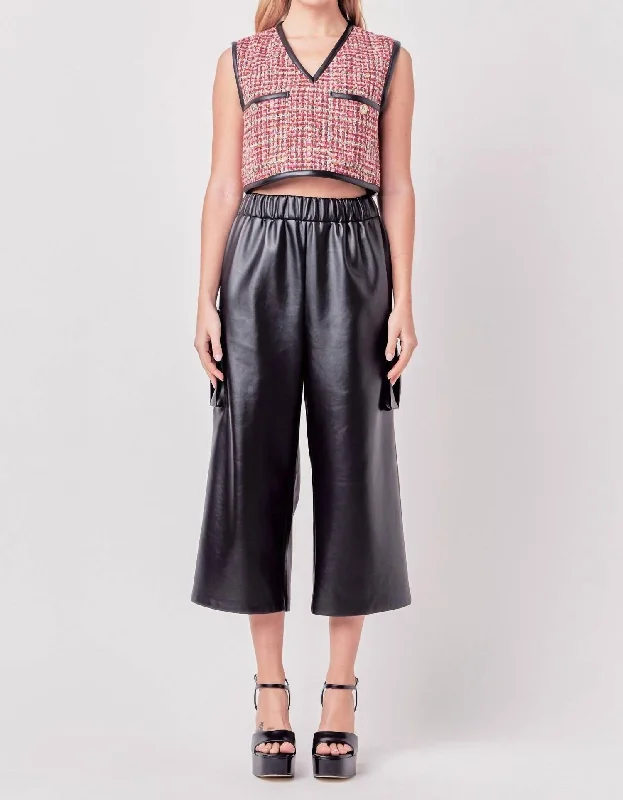 Women's Layered Pants-Down The Road Pant In Black