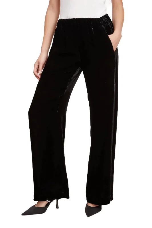 Women's Drawstring Pants-Frida Pant In Black