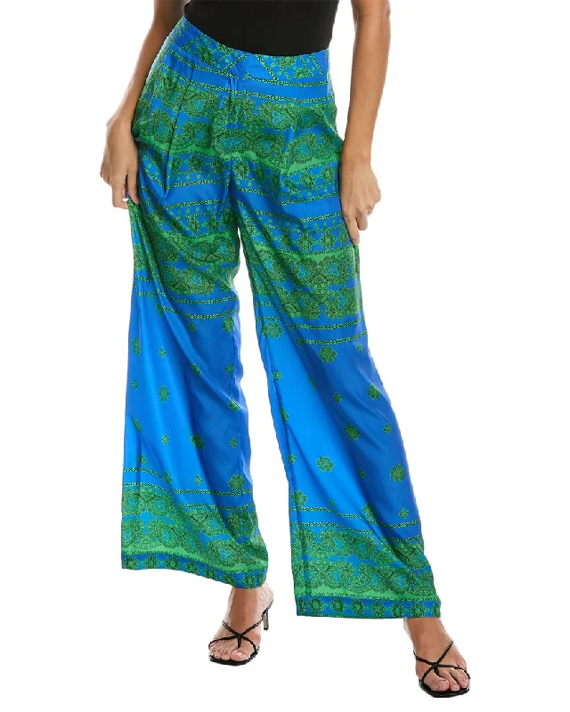 Women's Snap Button Pants-Gracia Wide Leg Pant