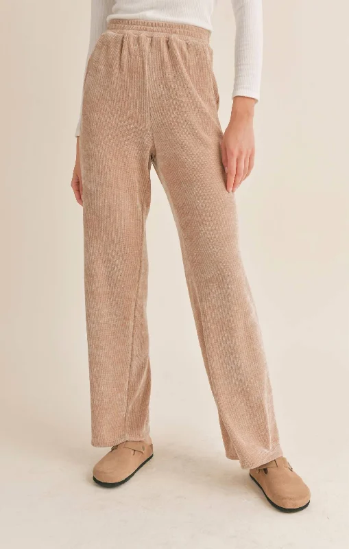 Women's Denim Pants-Graham Cracker Pants In Beige