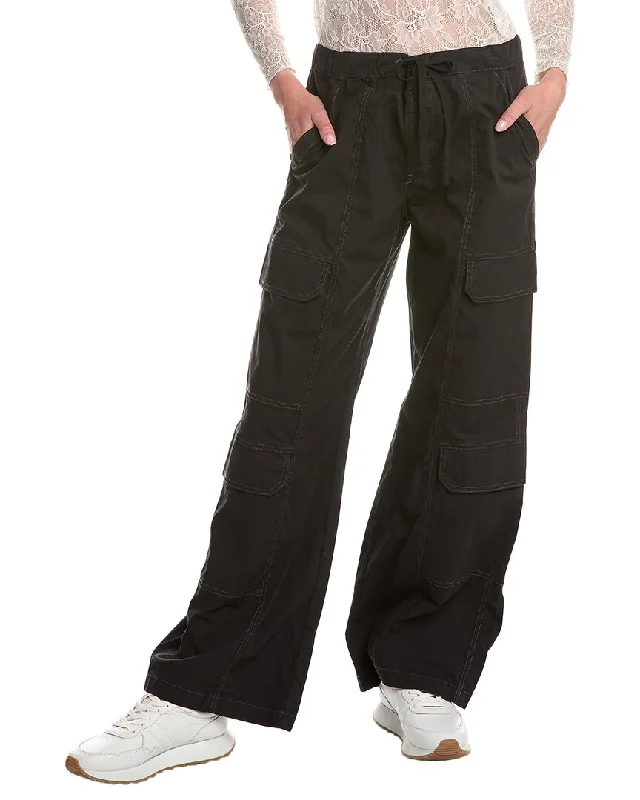 Women's Tie-Waist Pants-HUDSON Jeans Drawstring Parachute Wide Leg Cargo Pant