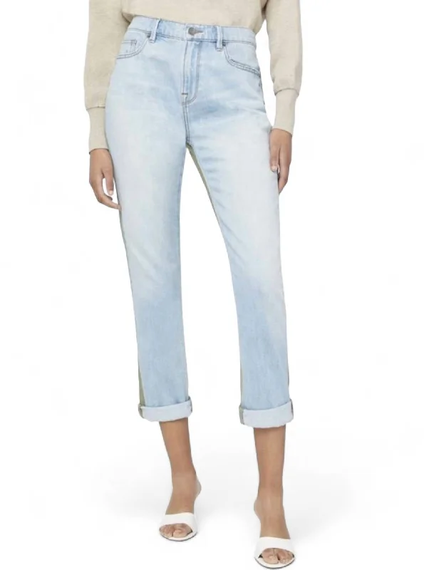 Women's Color Block Pants-Le Beau Jeans In Canterburry