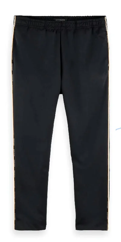 Women's Track Pants-Logo Tape Sweatpants In Black