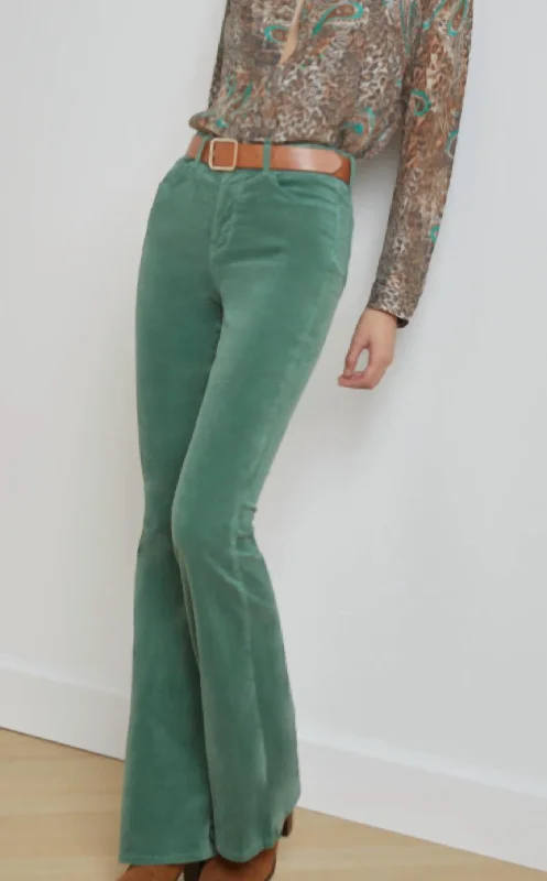 Women's Ripped Pants-Marty Velvet Jean In Spruce