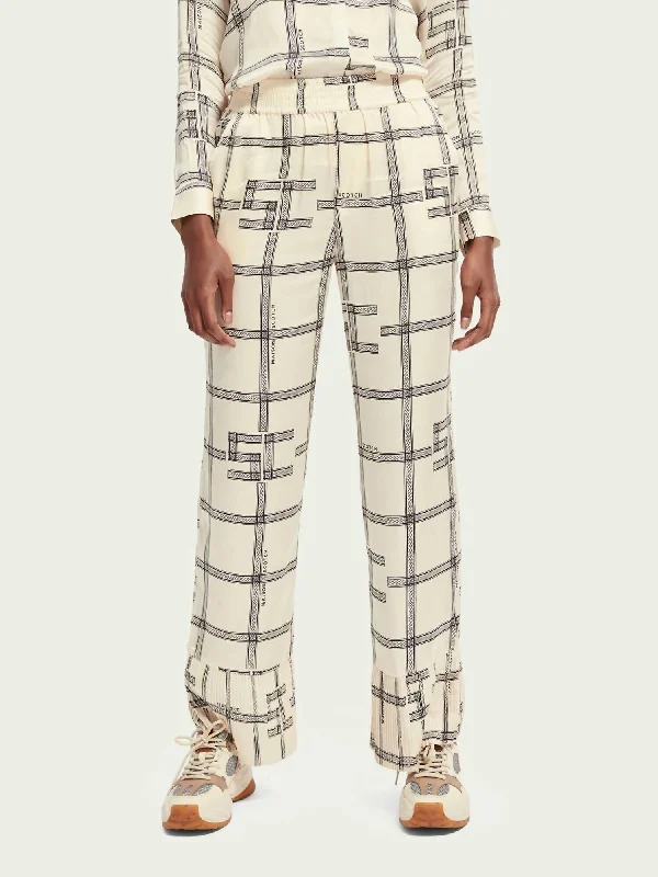 Women's Bootcut Pants-Pajama Pant W/ Print In Wdile