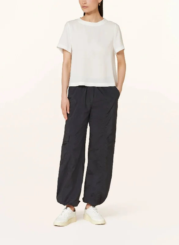 Women's Double Stripe Pants-Pascale Cargo Pants In Black