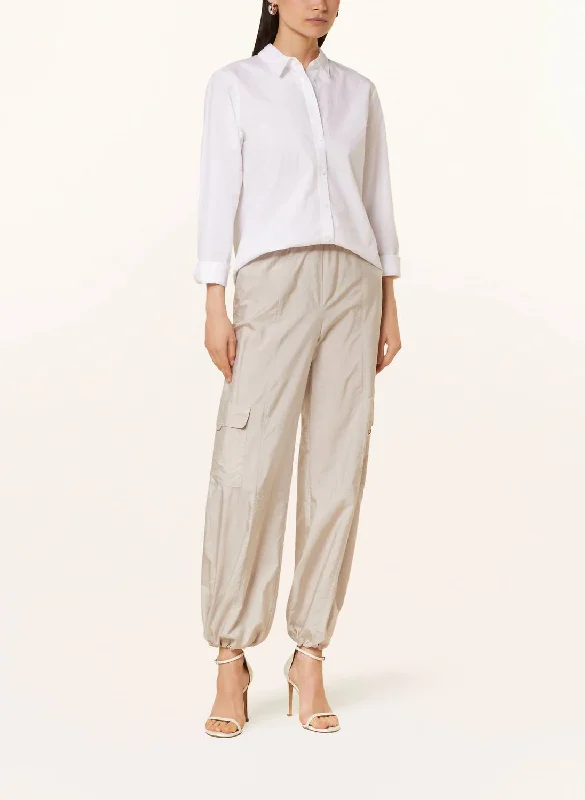 Women's Dress Pants-Pascale Cargo Pants In Chalk