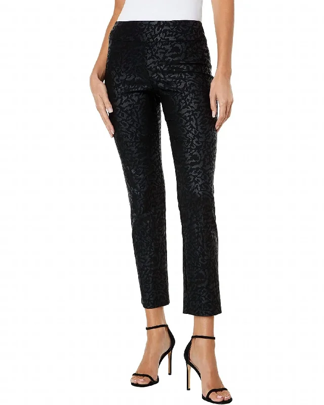 Women's Flared Leggings-Pull On Pant In Black Animal