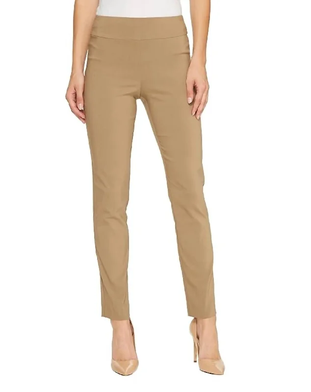 Women's Full-Length Pants-Pull On Pant In Taupe